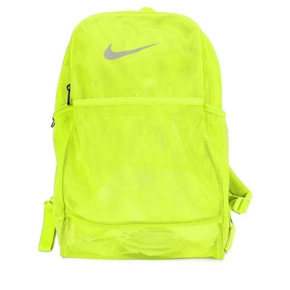 yellow nike mesh backpack